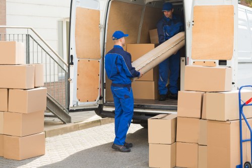 Commercial moving professionals at work in Ilford